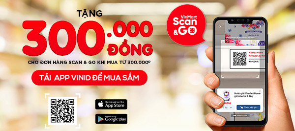 Hoàn tới 200.000đ cho đơn hàng VinMart Scan & Go mua từ 300.000đ