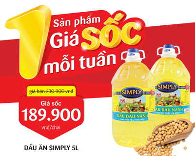 Dầu nành giá cực sốc, với VinMart tại sao không?